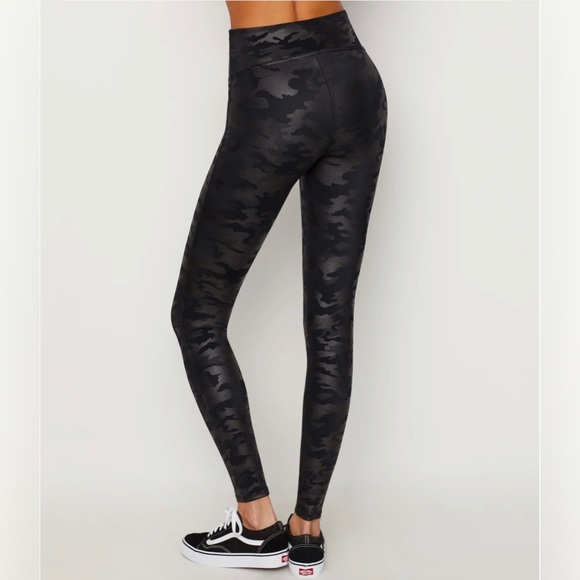 SPANX Faux Leather Camo Black Legging - Picture 3 of 6